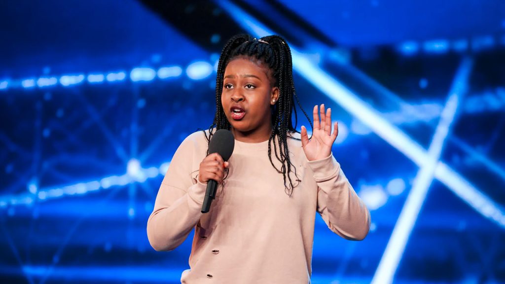Sarah Ikumu singing on Britain’s Got Talent 2017