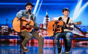 Jack and Tim performing their father-son audition on Britain’s Got Talent