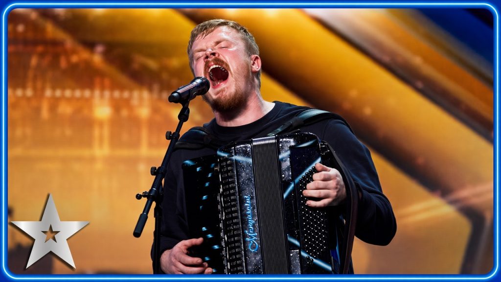 RuMac playing accordion during his Britain's Got Talent audition