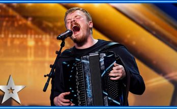 RuMac playing accordion during his Britain's Got Talent audition