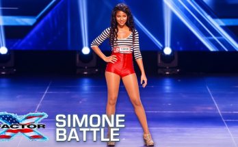 Simone Battle performing during her X Factor USA audition