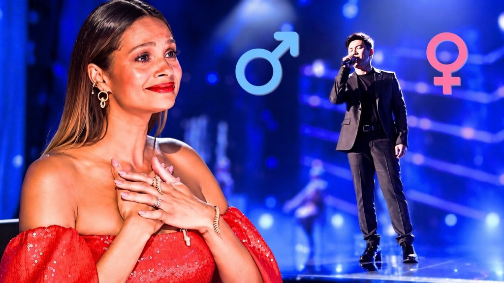 Marcelito Pomoy performing with two contrasting voices on America’s Got Talent