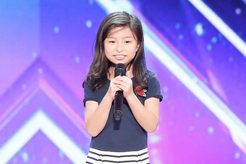 Celine Tam singing My Heart Will Go On during her America's Got Talent audition